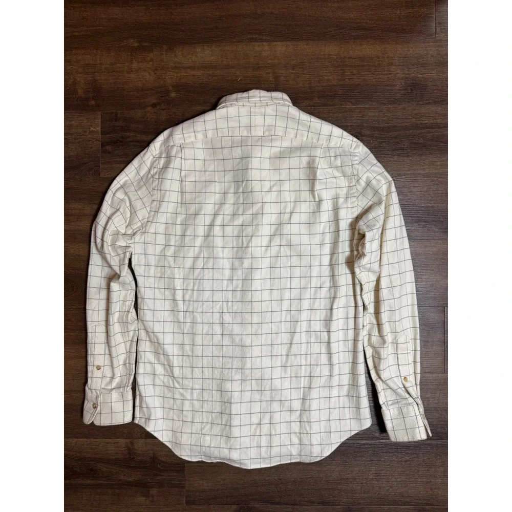 Polo Ralph Lauren Slim Fit Windowpane Check Flannel Button Up Shirt Mens Large